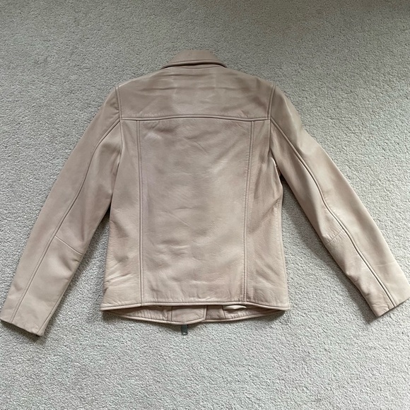 All saints blush pink leather Elva jacket - Picture 10 of 12